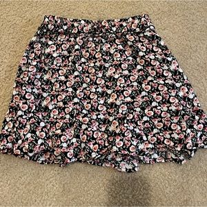 Short floral skirt